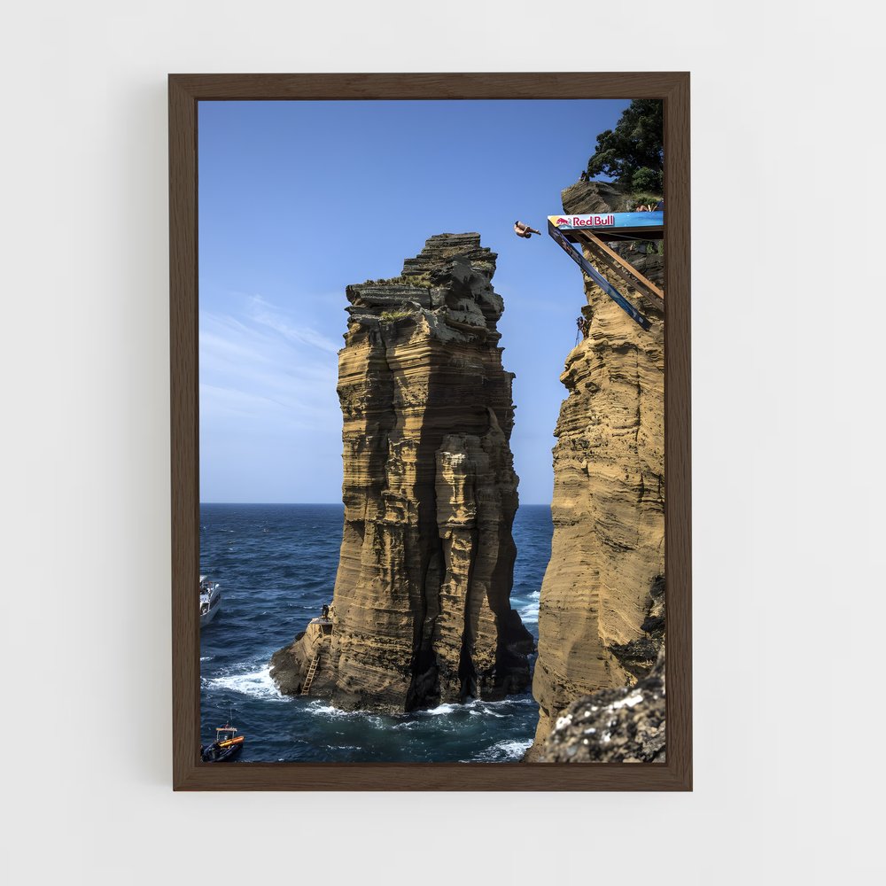 Poster Cliff diving juste – affiche Plongeon de falaise (vue 5)